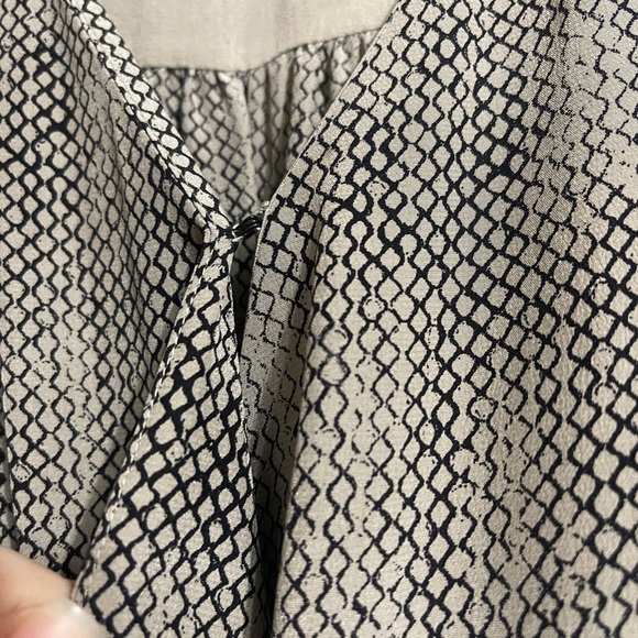 Eileen Fisher Project 100% Silk Chain Snake Drawstring Cropped Pant Jumpsuit - Picture 9 of 11